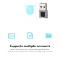 thumbnail image 4 of Lector De Huellas Dactilares Usb Para Windows 10 Hello Escáner De Huellas Dactilares De 360 Grados Biométrico Modos De Inicio De Sesión Dual Cuentas Múltiples Clave De Seguridad Vogacara EL006271-00, 4 of 5