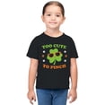 thumbnail image 2 of Too Cute to Pinch Fun St. Patricks Day Shamrock Design Toodler's T-shirt, 2 of 3
