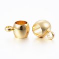 thumbnail image 2 of 304 Stainless Steel Tube Bails Loop Bails Bail Beads Barrel Real 18K Gold Plated 9x5x6mm Hole: 1.8mm Inner Diameter: 4mm diy, 2 of 2