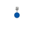 thumbnail image 1 of Silvertone Small Royal Blue Enamel Disc - Paw Print Charm Bead, 1 of 1