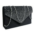 thumbnail image 2 of Mepaouo Evening Bag Clutch Purses for Women Sparkling Wedding Foldover Dressy Envelope Handbag Black, 2 of 3