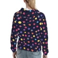 thumbnail image 7 of Daiia Planets Pattern Women's Fashion Hoodies & Sweatshirts with Kangaroo Pocket Hooded Sweatshirt with Eye-catching Drawstrings-Large, 7 of 7
