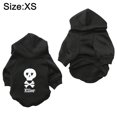 thumbnail image 2 of Ropa para mascotas Halloween polar esqueleto negro camiseta con capucha para mascotas MFZFUKR CPB-US-FXT542-1, 2 of 5