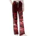thumbnail image 6 of Love Heart Print Pajama Pants for Women Valentine Sleep Pants Wide Leg Comfortable Pajama Bottoms with Drawstring Waist Red 2XL, 6 of 6
