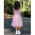 thumbnail image 4 of Arshiner Girls Toddler Dress Summer Ruffle Sleeve Mesh A Line Formal Party Tulle Dresses with Pockets, 4 of 6