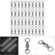thumbnail image 5 of 40 Uds. Conectores De Anillos Sólidos Giratorios Para Pesca Con Rodamiento, Aparejos De Señuelo 1 #40 Uds., 5 of 5