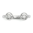 thumbnail image 4 of White Sterling Silver Ring Band Fashion Rounded Cubic Zirconia CZ Clear, 4 of 4