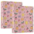 thumbnail image 2 of Three Ring Binder Strawberry Orange Lemon 1.5 Inch Round Binder D-Rings for Office Supplies and More, 2 of 10