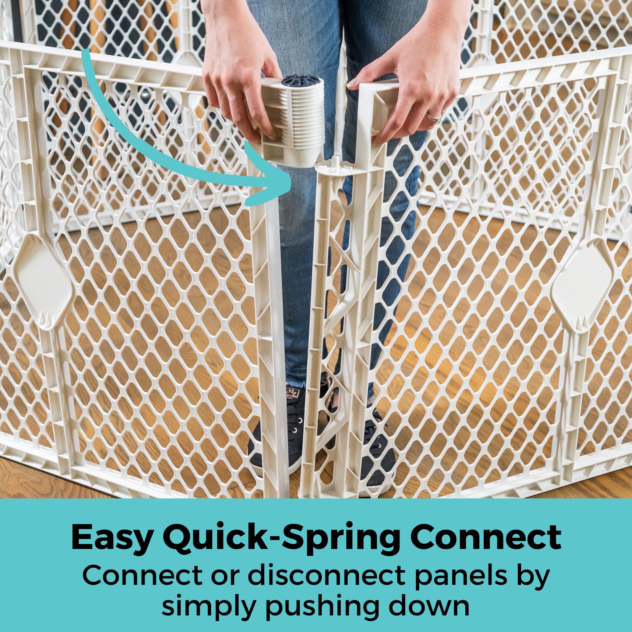 Toddleroo Superyard Ultimate 8-Panel Play Yard, Ivory photo 6