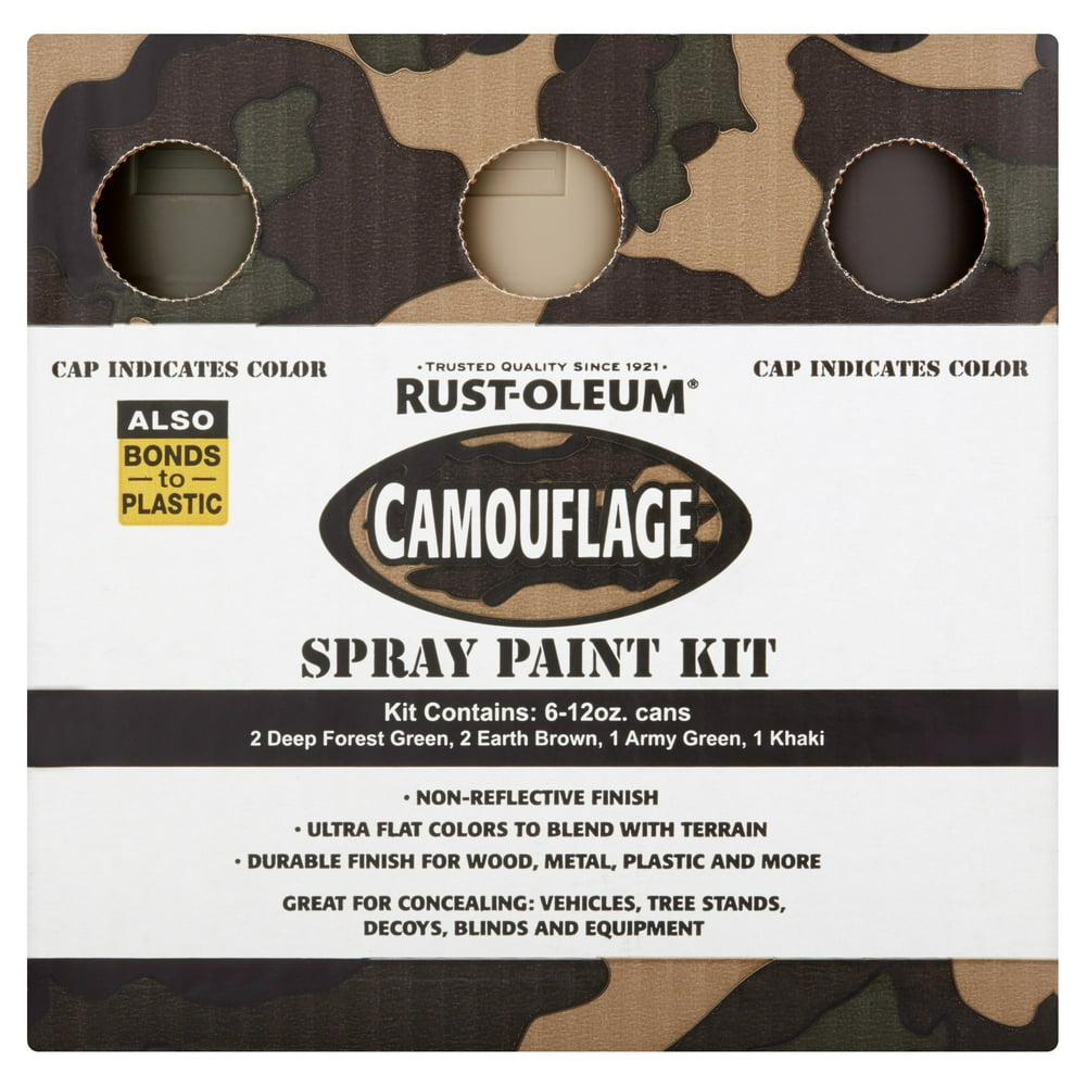 RustOleum Camouflage Spray Paint Kit, 612 oz