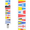 thumbnail image 2 of SuspenderStore Nautical Flag Suspenders- 1.5-Inch Wide Elastic - Clip - 3 Sizes, 2 of 4