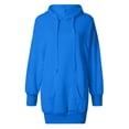 thumbnail image 4 of Dpjklzsn Women's Oversized Hooded Sweatshirt Dress, Drawstring Long Sleeve Drop Shoulder Pullover with Pocket, 4 of 7
