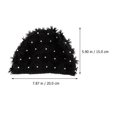thumbnail image 2 of unbranded Gorro De Natación Femenino Negro Con 3D Flor Y Material Premium Para Actividad, 2 of 6