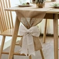 thumbnail image 1 of Qucyy Bohemian Table Runner: Farmhouse Table Runner with Bow, Sleep Rustic Farmhouse Table Runner for Bohemian Kitchen Dining Room Sofa Coffee Table, Bohemian Home Party Christmas Wedding Decorations, 1 of 5