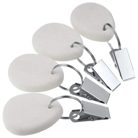 

4Pcs Stone Tablecloth Weights Metal Clips Pendant Hangers Table Decoration