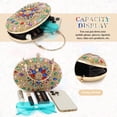 thumbnail image 4 of LHSHID Women Rhinestone Evening Clutch Purse Bag Bling Glitter Sparkly Diamond Tote Bag Crystal Wedding Party Bag, 4 of 7