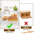 thumbnail image 4 of 2PCS Large Bread Box for Countertop, Stackable Double Layer Storage Container, Clear Boxes for Kitchen Counter, Bread Keeper for Homemade Bread, Bagel, Muffins, Rolls, 4 of 6