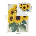 thumbnail image 5 of Sunflowers on Vintage Paper Duvet Cover and Pillowcase Set for Single Bedding, Bedroom Accessories for Kids Teens, 5 of 5