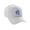 White, variant on Structured Baseball Hat Curved Visor Old English Font, Light Grey Hat Royal D