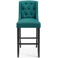 thumbnail image 6 of Modway Baronet Bar Stool Upholstered Fabric Set of 2 in Teal, 6 of 7