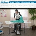 thumbnail image 4 of Sew Ready Mobile Fabric Cutting Table with Storage 30" H in Charcoal/White, 4 of 14