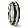 thumbnail image 4 of Primal Steel Titanium Beveled Edge 6mm Black IP Plated Satin/ Band, 4 of 8