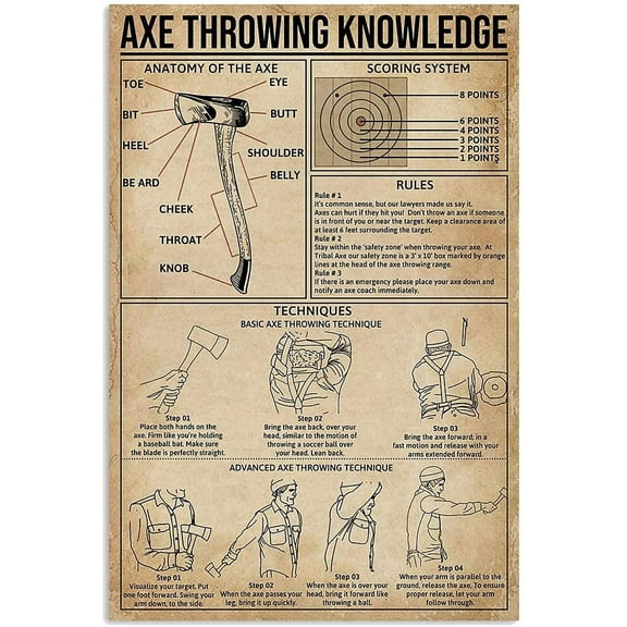 Axe Throwing Knowledge 35 Piece Jigsaw Puzzle For Adults And Families - Wooden Jigsaw Puzzle - Family Fun & Leisure Beginner Jigsaw Puzzle Toys For Adults Stress Relief Holiday Gift