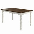 thumbnail image 5 of Wood Dining Set Table and 4 Chairs Harvest White Distressed | Furniture Dash, 5 of 6