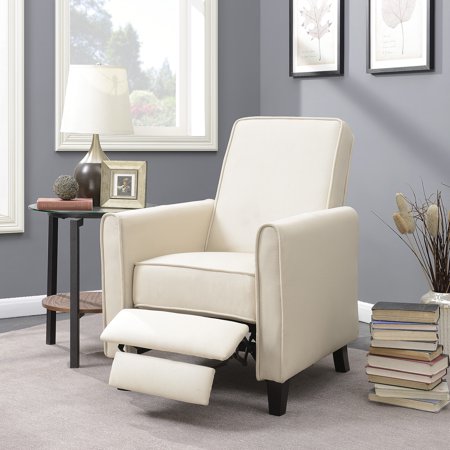 Belleze Modern Living Room Furniture Design Recliner Club Chair Accent, Beige