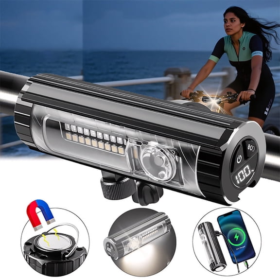 Bike Lights for Night Riding, Magnetic Bike Lights Super Bright, 7 Modes Rechargeable Bike Front Lights for Road Mountain Cycling