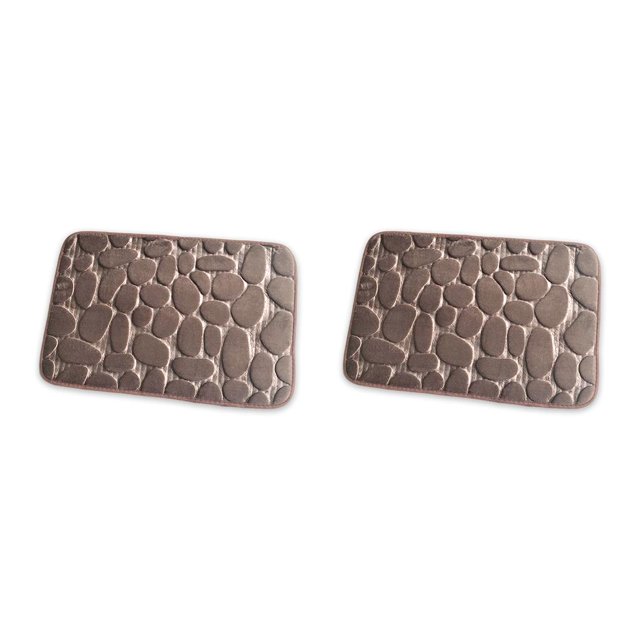 Matsuzay Alfombrilla de baño de color sólido, alfombra antideslizante absorbente de secado rápido, accesorios para alfombrilla de baño para sala de Café 40*60 2piezas Matsuzay CBP162230