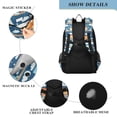 thumbnail image 4 of FORMRS Unisex School Backpack 17" Student Travel Bag with Laptop Compartment, Blue Cute Train Pattern, 4 of 7