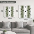 thumbnail image 5 of Dark Green Wooden Wall Clock Silent Non Ticking, Modern Gradient Vertical Stripes Geometric Square Wall Clocks Battery Operated, Decor Clock for Home Office, Living Room, Kitchen, 12 Inch, 5 of 9