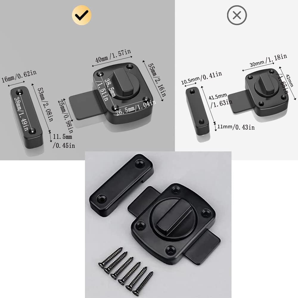 SONGAUN Mechanical Password Cabinet Lock, Rotary Lock for Double Doors, Keyless Combination Door Lock, Black