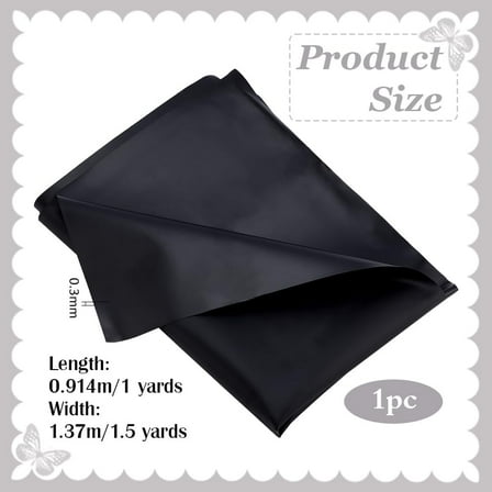 Black TPU Fabric 54 Inch Wide Waterproof 1 Yard