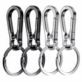 thumbnail image 1 of 4Pcs Carabiner Clip Keychain Metal Carabiner Shape Key Ring Keyring Key Holder Clips Hook Holder Organizer for Car Keys Finder, 1 of 5