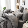 thumbnail image 3 of Fashion Diamond Pattern Duvet Cover Pillowcase 3 Piece Set Comfortable Breathable Bedding Set for All Seasons, 3 of 8