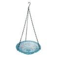 thumbnail image 1 of Hanging Outdoor Bird Bath & Feeder Tray, Plastic & Metal Material, Weather-Resistant, Decorative Design, Gift for Bird Lovers, 1 of 1