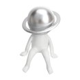 thumbnail image 3 of Estatua de , estatuilla de resina, escultura de cosmonauta coleccionable, adorno de mesa para sala de estar, chimenea, dormitorio, gabinete Plata, 3 of 8