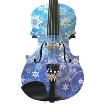 Snowflake Bling Violin Outfit with White Glow Bow