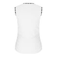 thumbnail image 6 of Youmylove Comfort Womens Tops Sleeveless Ribbed Knit Crew Neck Racerback Slim Fit Color Block Casual Tank Top Dressy Casual Shirts, 6 of 7