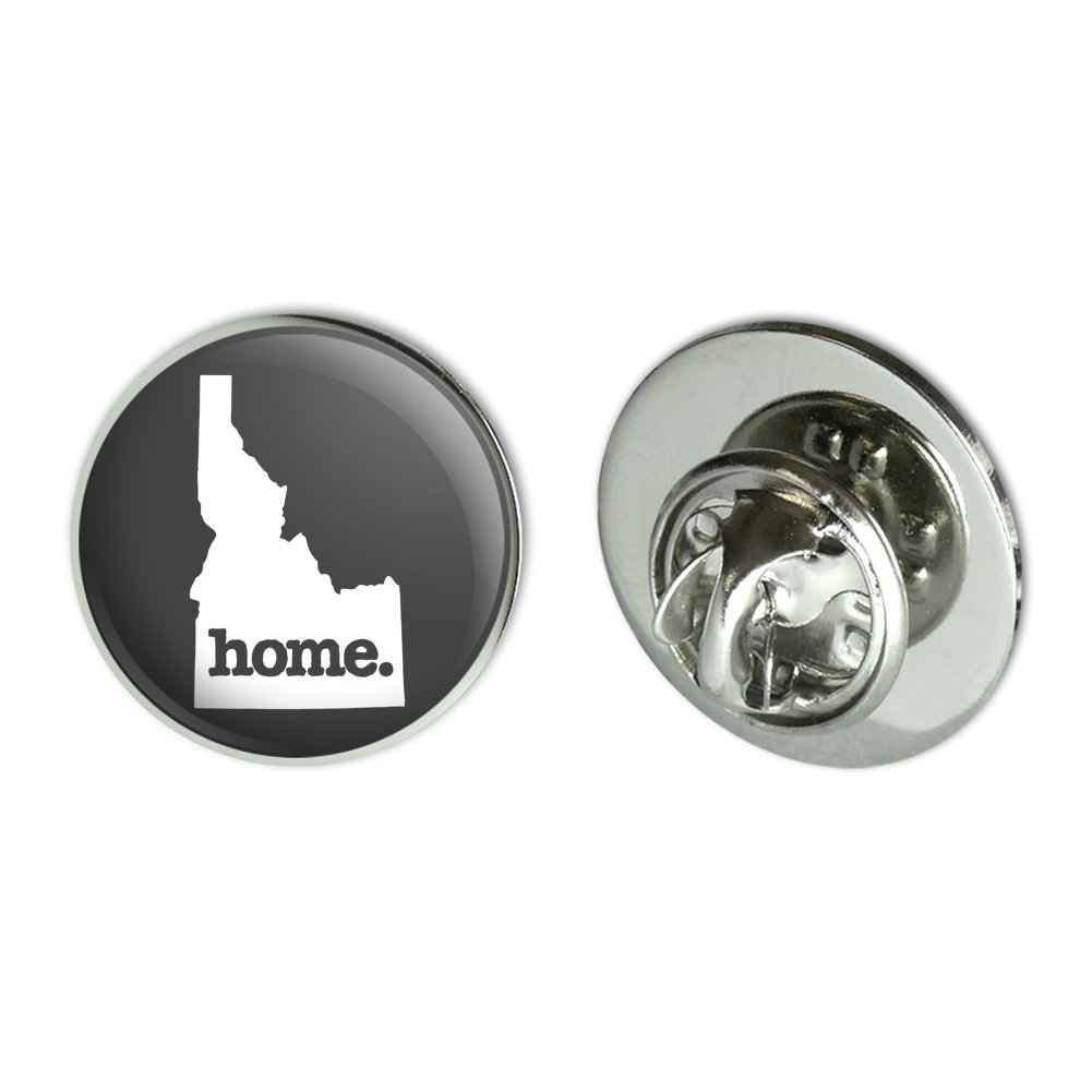 GRAPHICS /& MORE Texas TX Home State Solid Dark Gray Round Tie Bar Clip Clasp Tack Silver