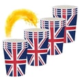 thumbnail image 3 of Union Jack Tableware Union Jack Tablecloth/Paper Plates/ Napkins / Cups / Spoons / Fork / Triangle Flags Banner Dinnerware Queens Platinum Jubilee 2022 Decorations Party Supplies, 3 of 11