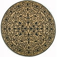 thumbnail image 6 of SAFAVIEH Chelsea Aragon Geometric Borders Wool Area Rug, Ivory/Dark Blue, 7'6" x 9'6" Oval, 6 of 11