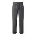 thumbnail image 3 of Kids Sweatpants Boys Girls Loose Fit Straight Leg Open Bottom Athletic Pants with Drawstring Pockets, 3 of 6