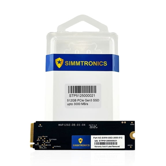 Simmtronics Internal PCIe 3.0 NVMe M.2 SSD 3000MB/s - 512GB