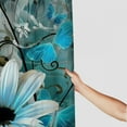 thumbnail image 3 of Fenyluxe Farmhouse Floral Shower Curtain Turquoise Teal Daisy Flowers Butterfly Shower Curtain Modern Abstract Geometric Grey and White Shower Curtain Bathroom Fabric 60x72, 3 of 7