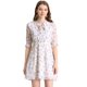 thumbnail image 1 of Allegra K Vestidos Florales Para Mujer Gasa Con Lazo En El Cuello, Pu?o Con Volantes, Cintura Elástica, Vestido Informal blanco L, 1 of 6