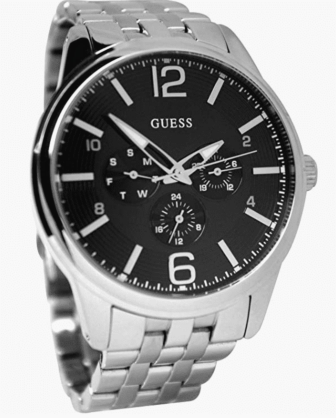 GUESS Men s On Time Stainless Steel Watch U0252G2 Walmart