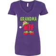 thumbnail image 3 of Inktastic Christmas Grandma Elf Women's V-Neck T-Shirt, 3 of 5